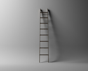Step Ladder Leaning Against a Wall