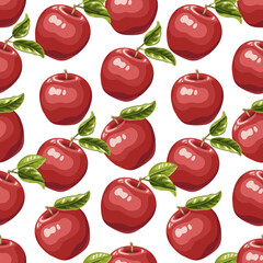 Pattern of whole and lobed red apples