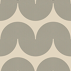 Trendy minimalist seamless pattern with abstract creative geometric composition - 507022282