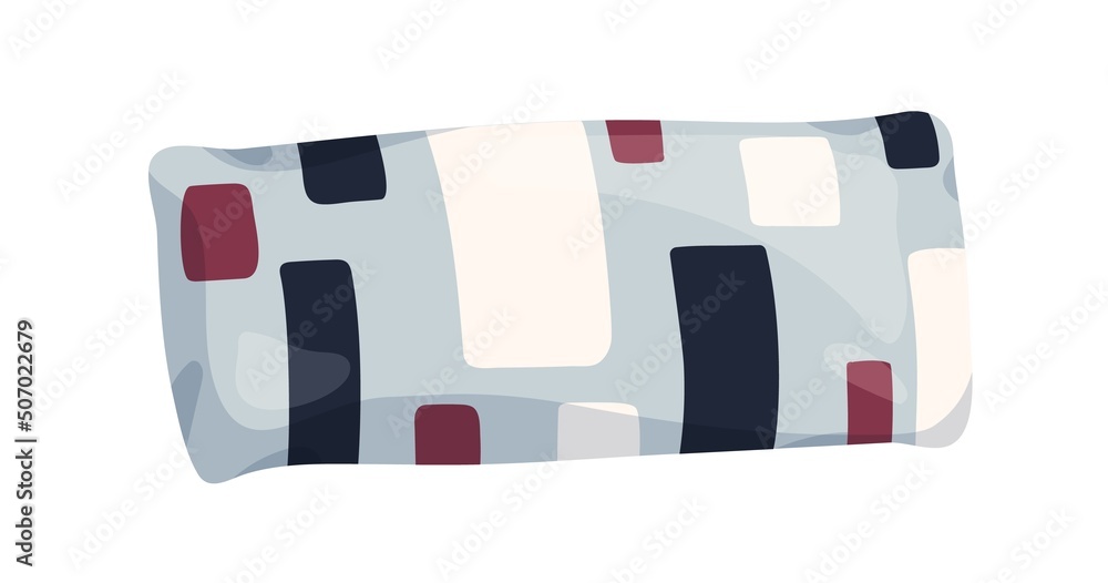 Poster soft cushion design with geometry pattern pillowcase. long rectangle pillow for cosy home bedroom in