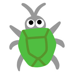 カメムシのポップなフラットイラスト