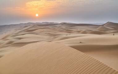 Obraz na płótnie Canvas Sand Dunes in Empty Quarter - United Arab Emirates