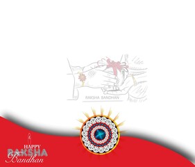 illustration of decorated rakhi for Indian festival Raksha Bandhan background.