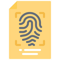 Obraz premium Finger Print Records Icon