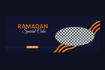 social media template restaurant web banner food menu cover design