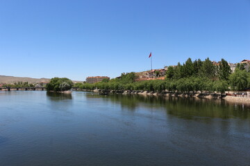Avanos District and Kizilirmak in Cappadocia region
