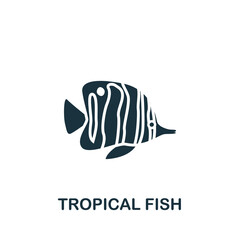 Tropical Fish icon. Monochrome simple Summer icon for templates, web design and infographics