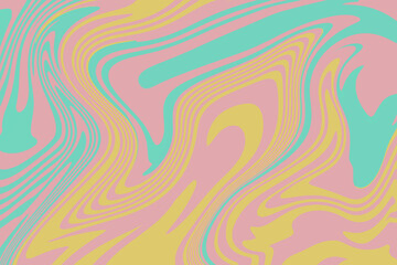 Hand drawn colorful retro style groovy psychedelic background