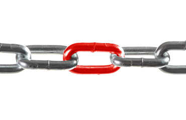 Obraz premium Chain isolated against white background