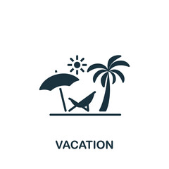 Fototapeta na wymiar Vacation icon. Monochrome simple Travel icon for templates, web design and infographics