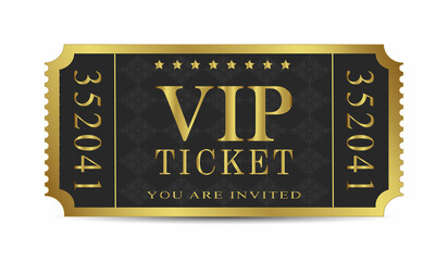 VIP ticket, premium coupon. vector image.