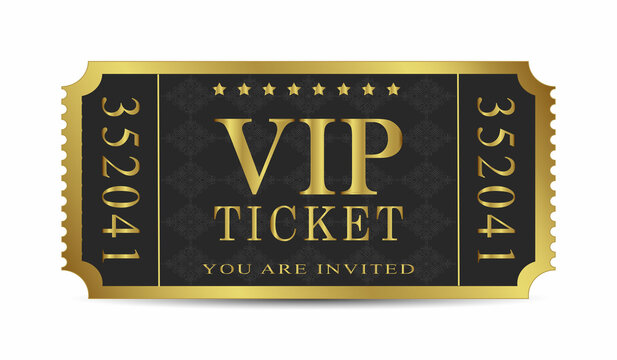 VIP ticket, premium coupon. vector image.