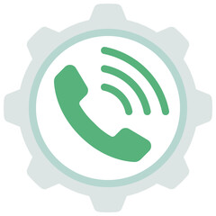 Phone Call Cog Icon