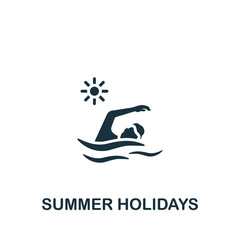 Summer Holidays icon. Monochrome simple Travel icon for templates, web design and infographics