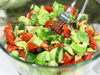 Fresh vegetable mix in bowl