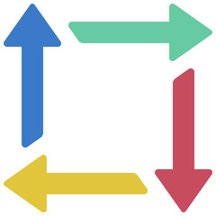 Square Cut Arrows Icon