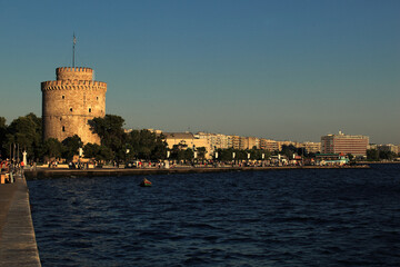 White Tower landmark in Thessaloniki, Greece