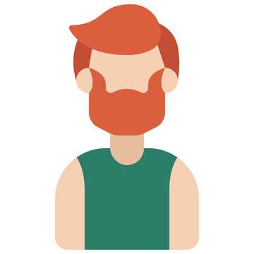 Square Beard Man Icon
