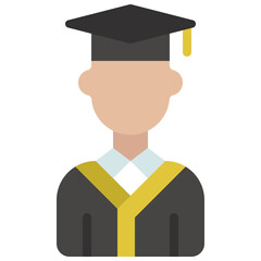 Graduating Student Man Icon