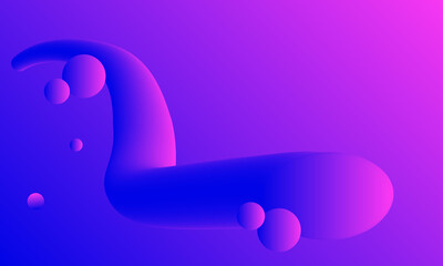 Bright 3d abstraction. Background with gradient. Pink and blue template for text, landing page, post, website, presentation.