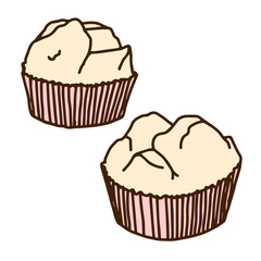 muffin isolated on white