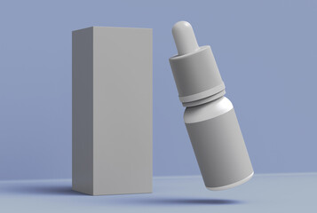 drop bottle 3d rendering and illustration.
