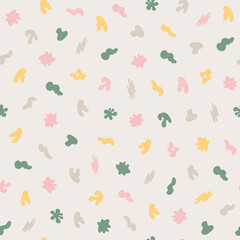 Abstract seamless pattern. Simple organic shape. Colorful surface design