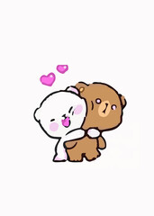 Lovely couple teddy bears 