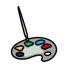 School Palette With Brush Icon