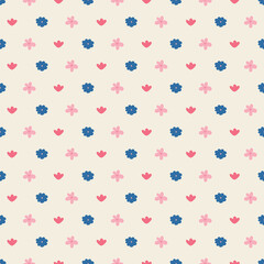 Minimal floral seamless pattern design with petite abstract flowers. Cute for babies and nursery projects. girls print. Matching patterns available. 