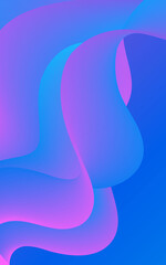 Abstract background using diagonal wave pattern with pink and light blue gradient colors. the background is blue with size of the portrait image.
