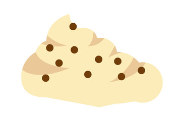 Cream with chocolate. Vector illustration