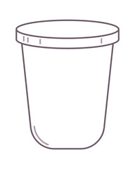 Empty glass icon. Vector illustration