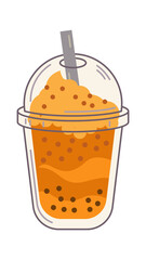 Bubble Tea Drink. Vector illustration