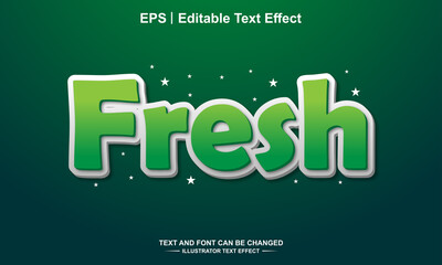 Fresh editable text effect