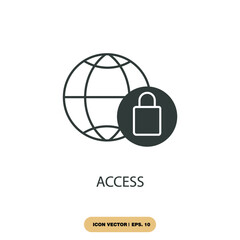 access icons  symbol vector elements for infographic web