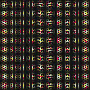 Rule 109 Elementary cellular automaton random seed sample implementation illustration