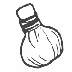 Doodle herbal bags for massage outline icon. Element of spa for mobile concept and web apps icon. Outline, thin line icon for website design and development, app development