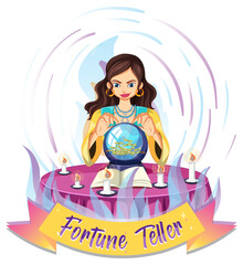 Fortune teller with crystal ball