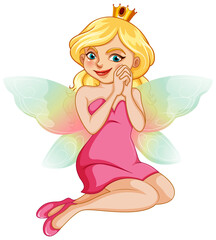 Beautiful fairy girl cartoon character