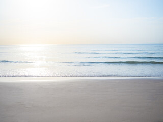 Fototapeta na wymiar Beautiful ocean view with sunshine and beach landscape