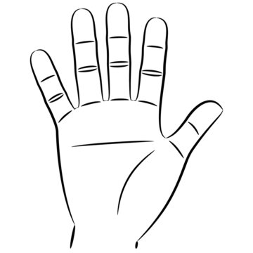 recommend clip art: 人体のパーツ 白黒のカットイラスト素材 / 手のひら