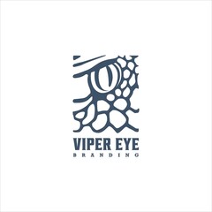 Viper Snake Eye Logo Design Vector Image