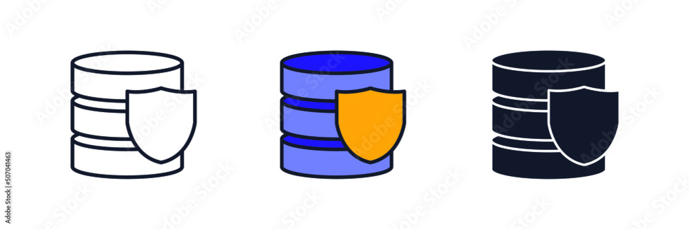 Poster database icon symbol template for graphic and web design collection logo vector illustration
