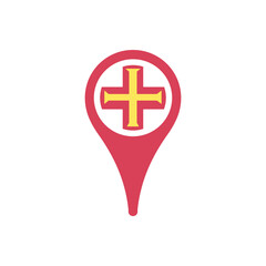 Colour icon for Guernsey Flag Map