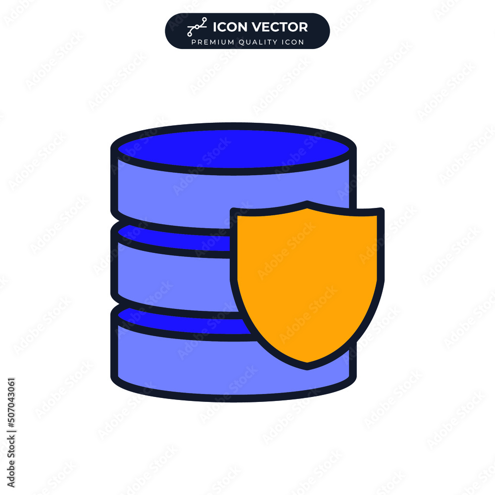 Poster database icon symbol template for graphic and web design collection logo vector illustration