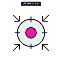 focus icon symbol template for graphic and web design collection logo vector illustration