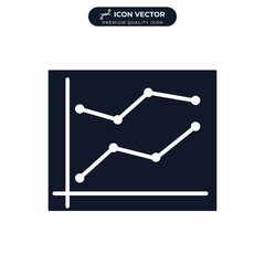 line graph icon symbol template for graphic and web design collection logo vector illustration