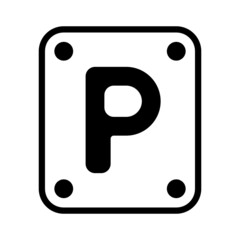 parking icon with solid line style. Suitable for website design, logo, app and UI. Based on the size of the icon in general, so it can be reduced.
