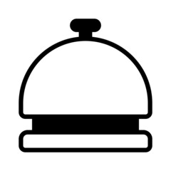 reception bell icon with solid line style. Suitable for website design, logo, app and UI. Based on the size of the icon in general, so it can be reduced.